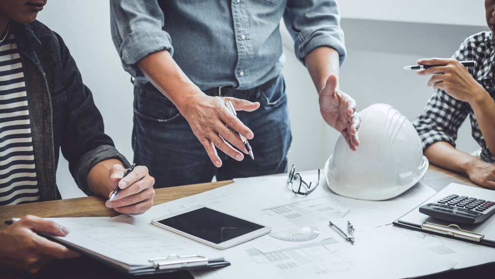 建設作業員による計算