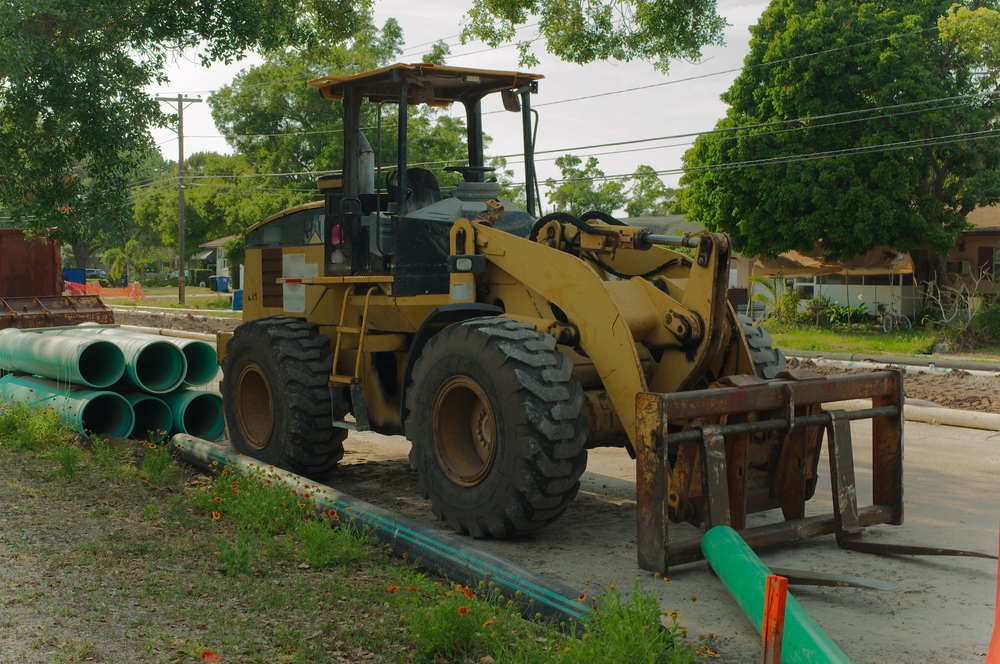 ホイールローダーのアタッチメント:フォーク(パレットフォーク・ログフォーク)