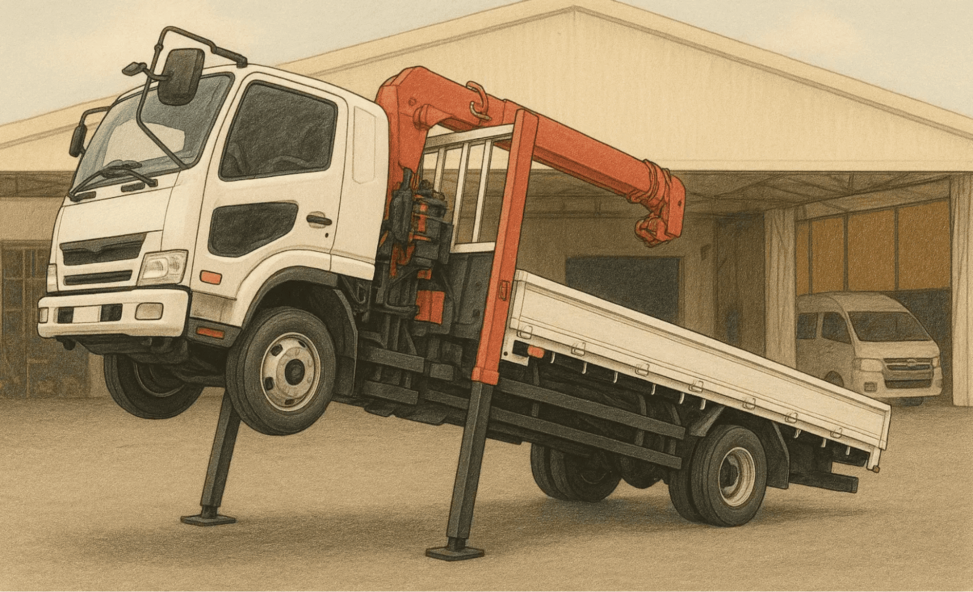 セルフローダー（セルフ車）のイラスト