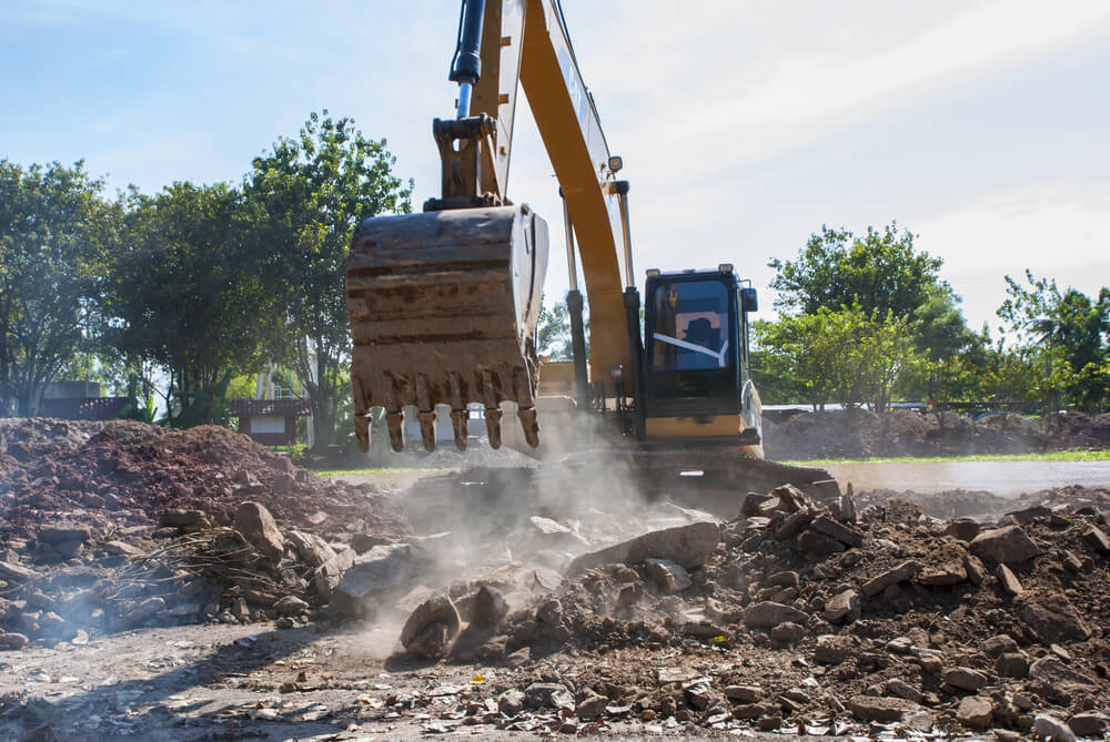 掘削機とオペレーター