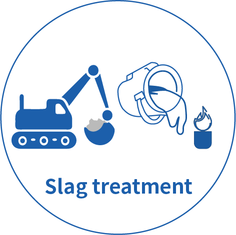 Slag treatment