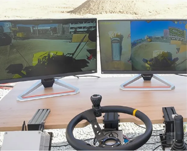 遠隔操作用のホイールローダー